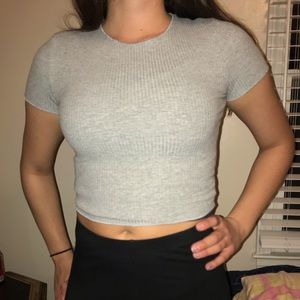 Grey crop top